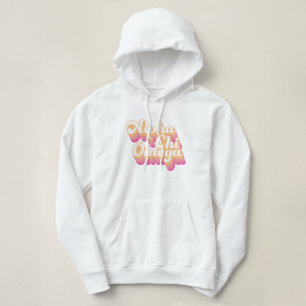 Sudadera Alpha Chi Omega Escritura Groovy