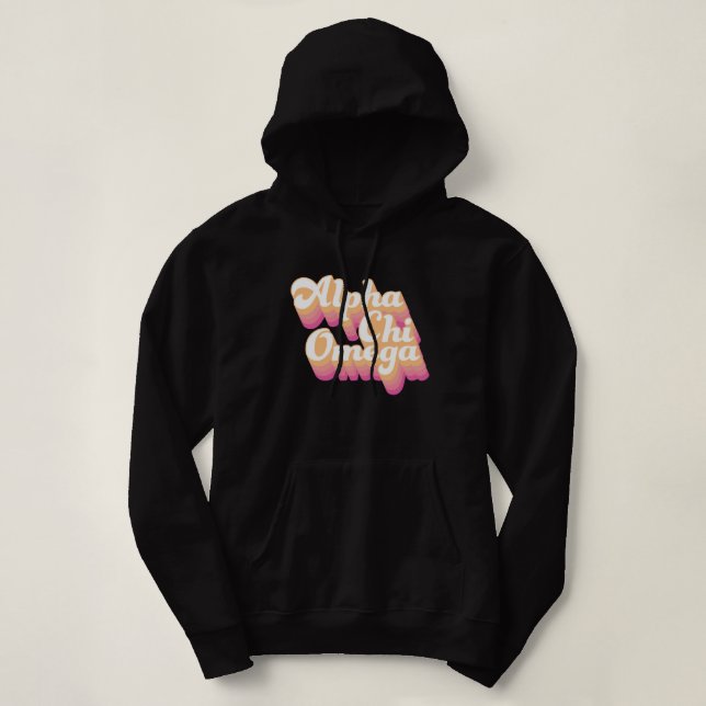 Sudadera Alpha Chi Omega| Secuencia de comandos de Groovy (Diseño del anverso)