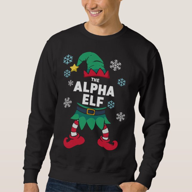 Sudadera Alpha Elf Family Christmas Party Pyjamas (Anverso)