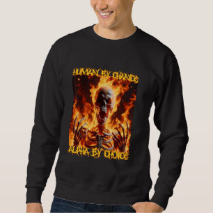 Sudadera Alpha Por Elección Funny Cringe Hard Skeleton Meme