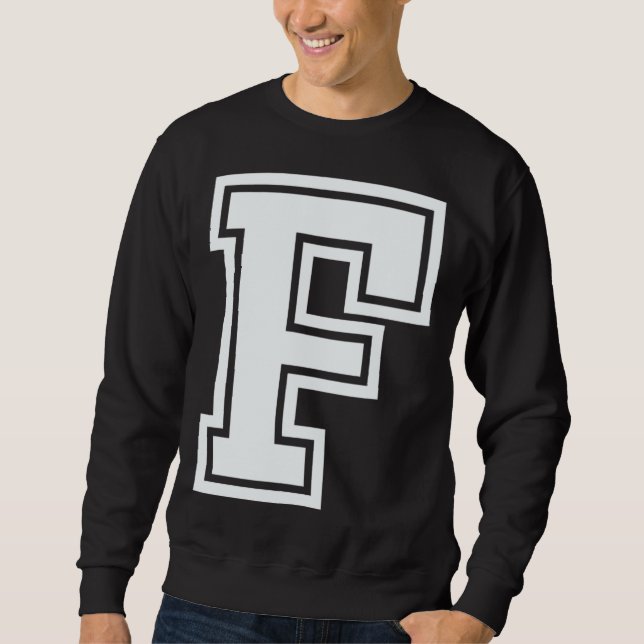 Sudadera Alphabet capital letter F matching family group ha (Anverso)