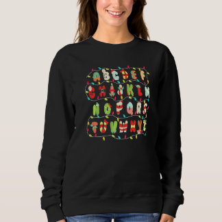 Sudadera Alphabet Christmas Lights  ABC Alphabet Christmas