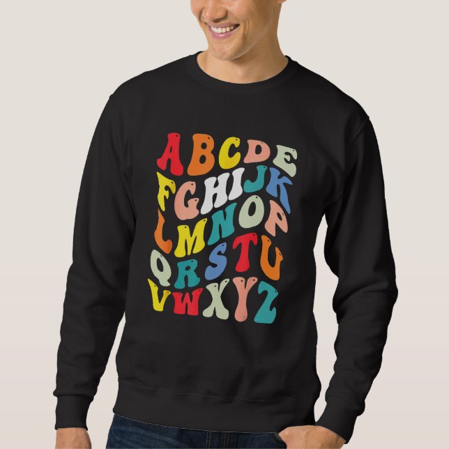 Sudadera Alphabet Hi Back To School ABC Pre K Kindergarten  (Anverso)