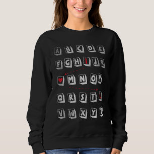 Sudadera Alphabet I Love You Abcd