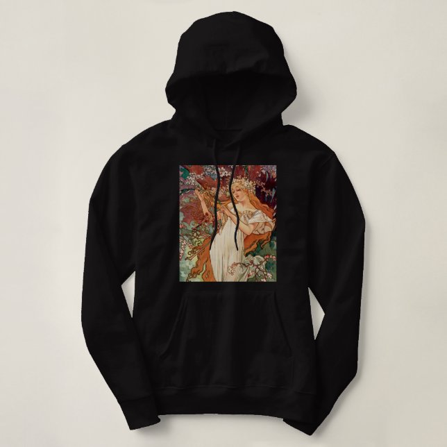 Sudadera Alphonse Mucha, Las Estaciones (1896) Primavera (Diseño del anverso)