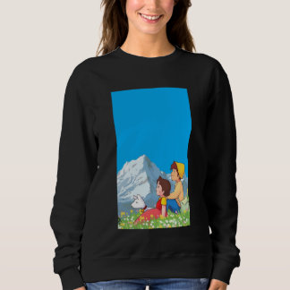 Sudadera Alpine Girl and Peter Japanese 80s Retro Anime Man