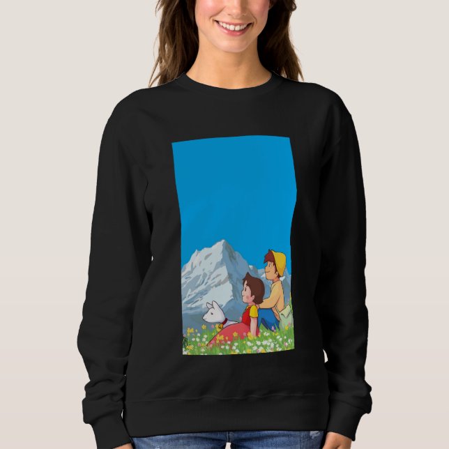 Sudadera Alpine Girl and Peter Japanese 80s Retro Anime Man (Anverso)