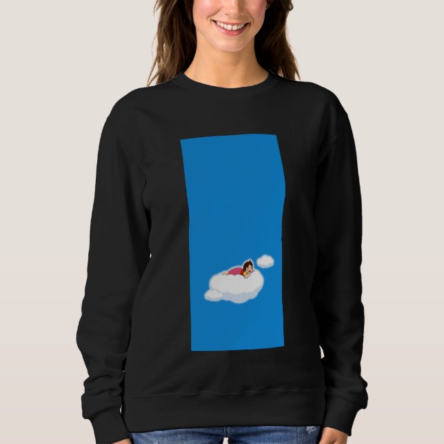 Sudadera Alpine Girl Clouds Her Family Japanese 80s Retro A (Anverso)