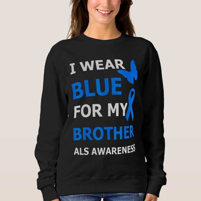 Sudadera Als Conciencia Que Uso Azul Para Mi Cinta Hermana (Anverso)