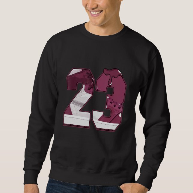 Sudadera Alta Burdeos 1s Tee Número 23 Dripping 1 High Bor (Anverso)
