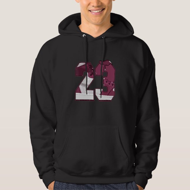 Sudadera Alta Burdeos 1s Tee Número 23 Dripping 1 High Bor (Anverso)
