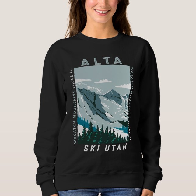 Sudadera Alta Ski Area Invierno Utah Vintage (Anverso)