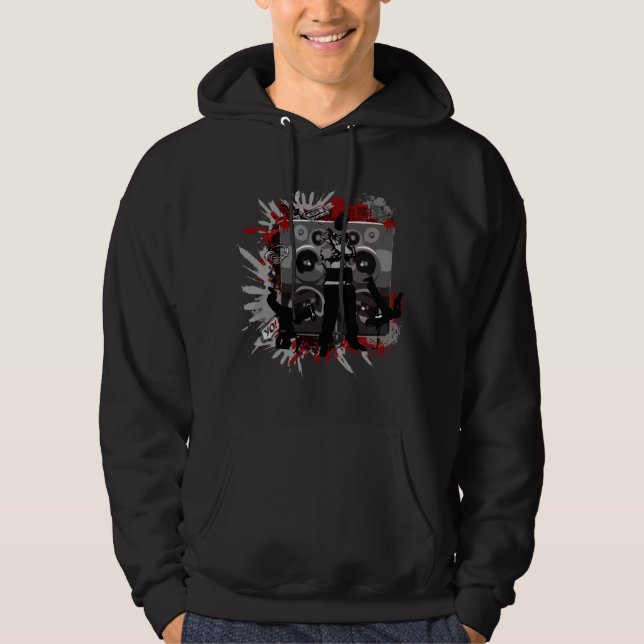 Sudadera Altavoces de Hip Hop (Anverso)