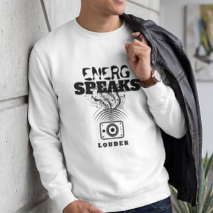 Sudadera Altavoz de Audio Minimalista La Energía Habla Más