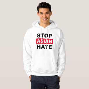 Sudadera Alto al lema asiático contra el odio y el racismo 