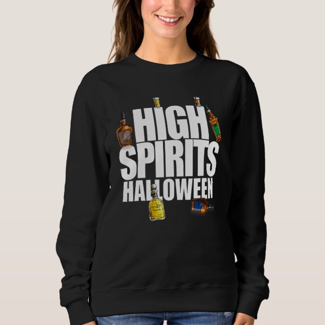Sudadera Altos Espíritus Halloween Diversión Bebida Licor B (Anverso)