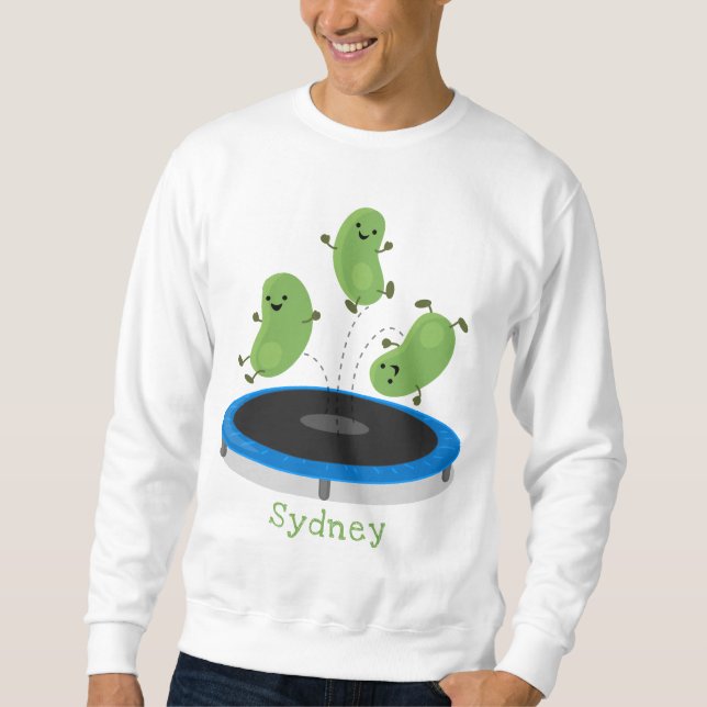 Sudadera Alubias verdes graciosas y lindas en el personaliz (Anverso)