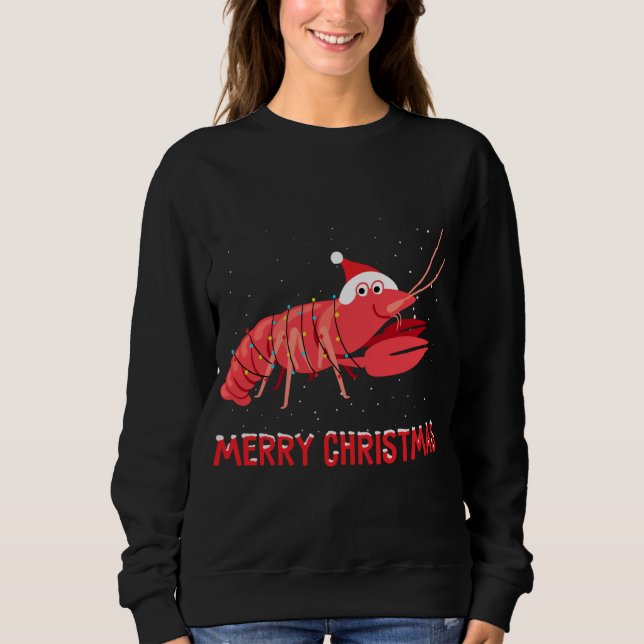 Sudadera Alumbramiento de árboles de navidad de peces de ar (Anverso)