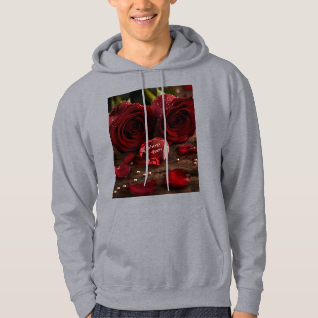 Sudadera Always Yours Red Rose Romantic Valentine Couple  (Anverso)