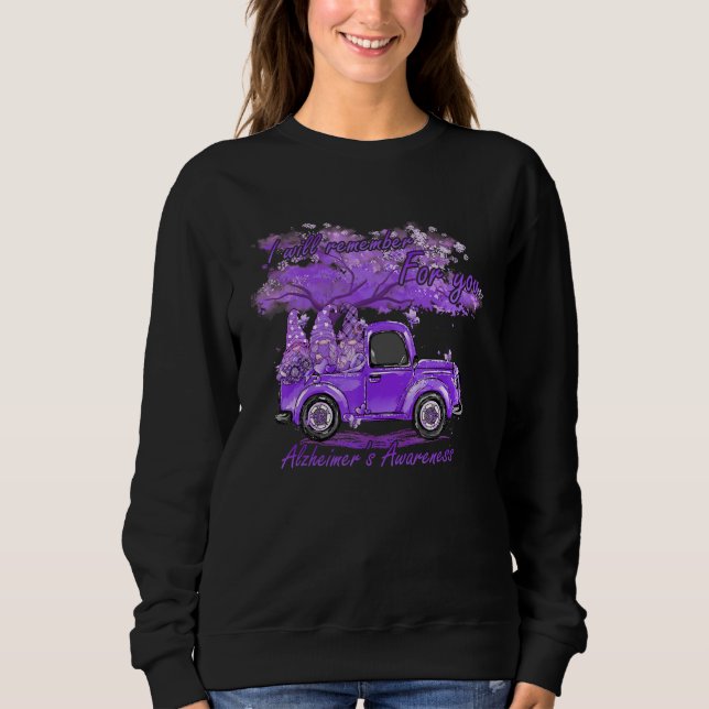 Sudadera Alzheimer Awareness Cute Gnome I Will Remember For (Anverso)
