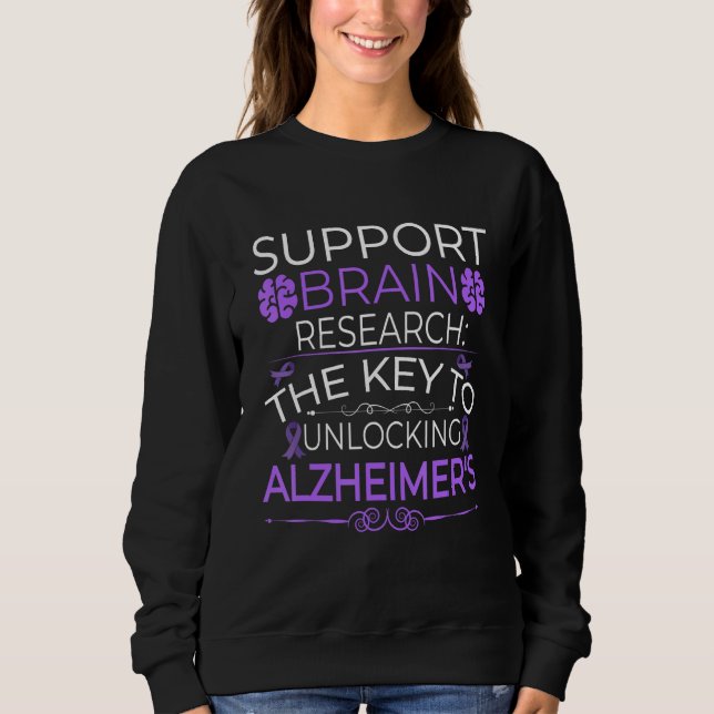 Sudadera Alzheimer Brain Injury Design Purple Alzheimers Aw (Anverso)