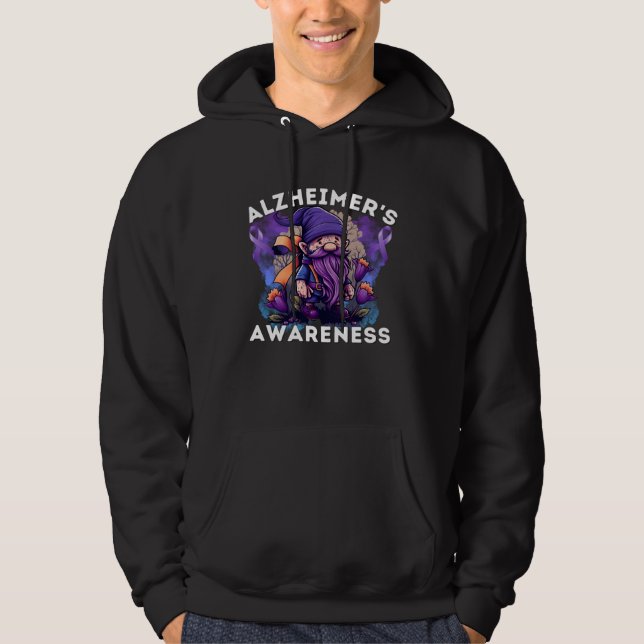 Sudadera Alzheimer s Awareness Month Alzheimer Gnomes Purpl (Anverso)