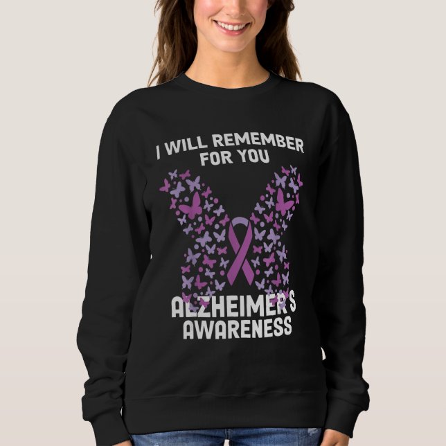 Sudadera Alzheimer s Awareness Ribbon Purple Butterflies (Anverso)