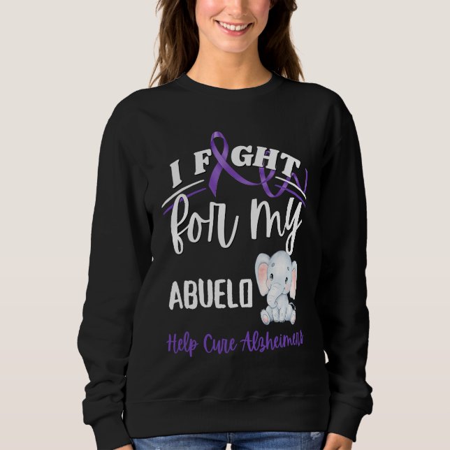 Sudadera Alzheimer's Awareness I Fight Abuelo Alzheimer's E (Anverso)
