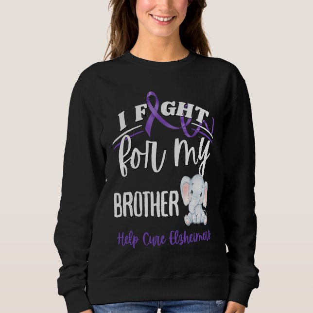 Sudadera Alzheimer's Awareness I Fight Brother Alzheimer's  (Anverso)