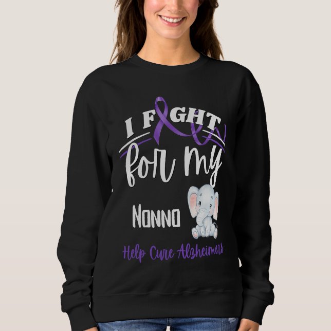 Sudadera Alzheimer's Awareness I Fight For Nonno Alzheimer' (Anverso)