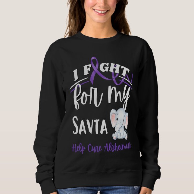 Sudadera Alzheimer's Awareness I Fight Savta Alzheimer's El (Anverso)