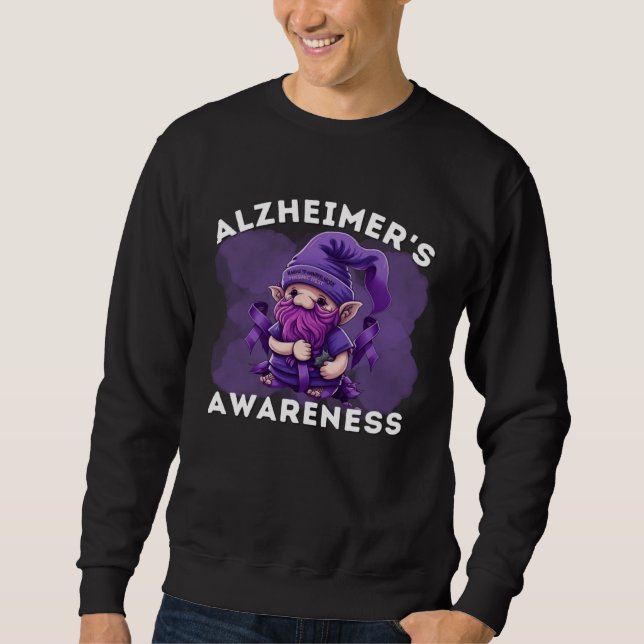 Sudadera Alzheimers Awareness Month Alzheimer Gnomes Purple (Anverso)