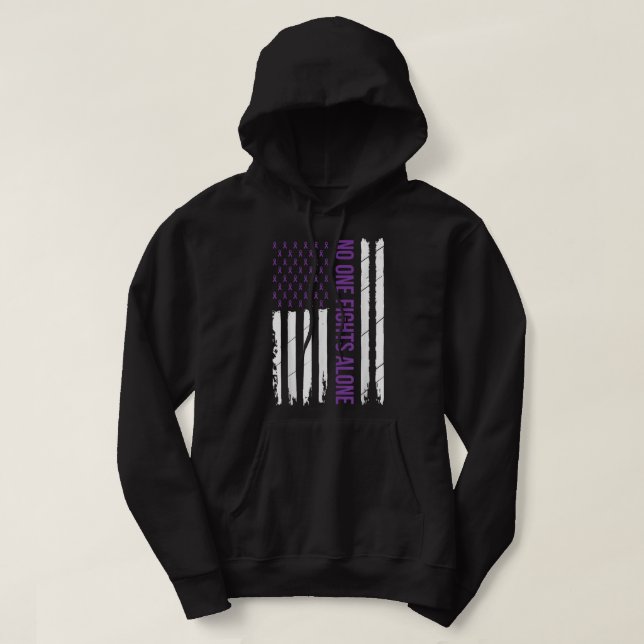 Sudadera Alzheimer's Awareness Purple Ribbon Dementia Mom D (Diseño del anverso)