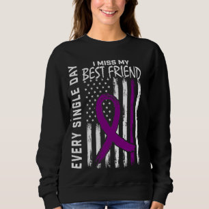 Sudadera Alzheimers Conciencia Mejor Amigo Bandera American