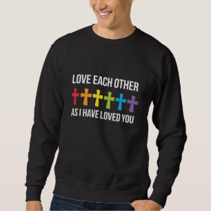 Sudadera Ama a los demás Orgullo Gay LGBTQ Arcoíris Cristia