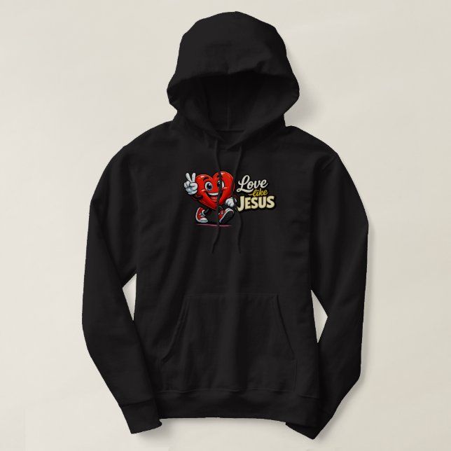 Sudadera Ama como JESÚS - Corazón - Cristiano (Diseño del anverso)