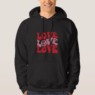 Sudadera Ama el Día de San Valentín Groovy Fiesta Divertida