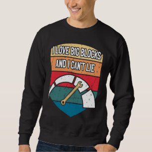 Sudadera Ama los grandes bloques Mecánico de automóviles En