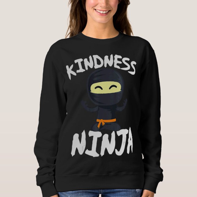 Sudadera Amabilidad Ninja anti acoso Naranja del Día de la  (Anverso)