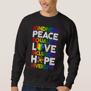 Sudadera Amabilidad Paz Igualdad Amar Los Derechos De Las L