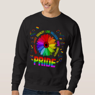 Sudadera Amabilidad Paz Igualdad Amor Daisy Arcoiris Amor L