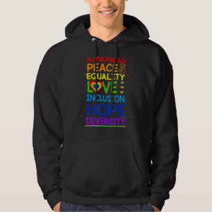 Sudadera Amabilidad Paz Igualdad Inclusión Diversidad Human