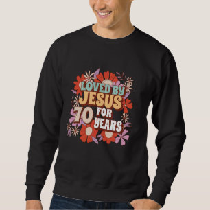 Sudadera Amado por Jesús por 70 años 70º cumpleaños Cristia