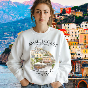 Sudadera Amalfi Coast Cliff Houses – Italian Seaside 