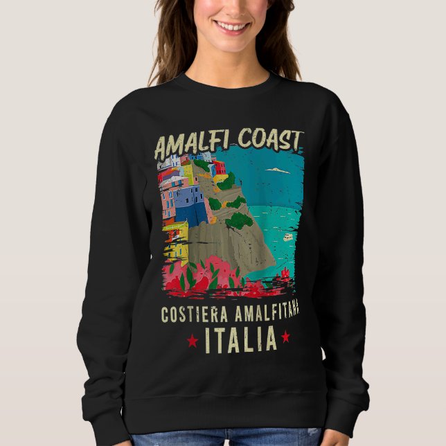 Sudadera Amalfi Coast Costiera Amalfitana Italia Italy Vaca (Anverso)