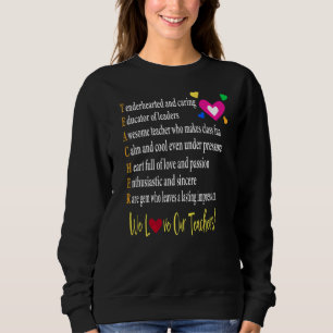 Sudadera Amamos A Nuestros Maestros Apreciando A Las Jóvene