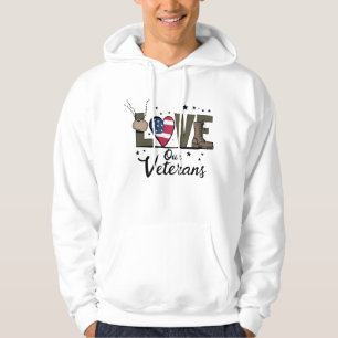 Sudadera Amamos el Día de nuestros Veteranos Orgulloso Día