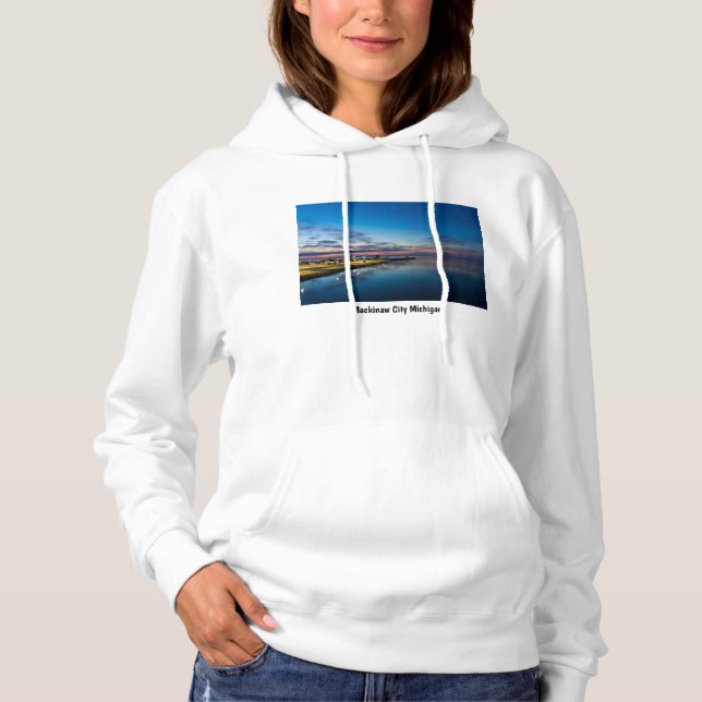 Sudadera Amanecer de la ciudad de Mackinaw (Anverso)