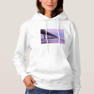 Sudadera Amanecer púrpura sobre el muelle, California