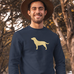 Sudadera Amante amarillo del laboratorio de la silueta del